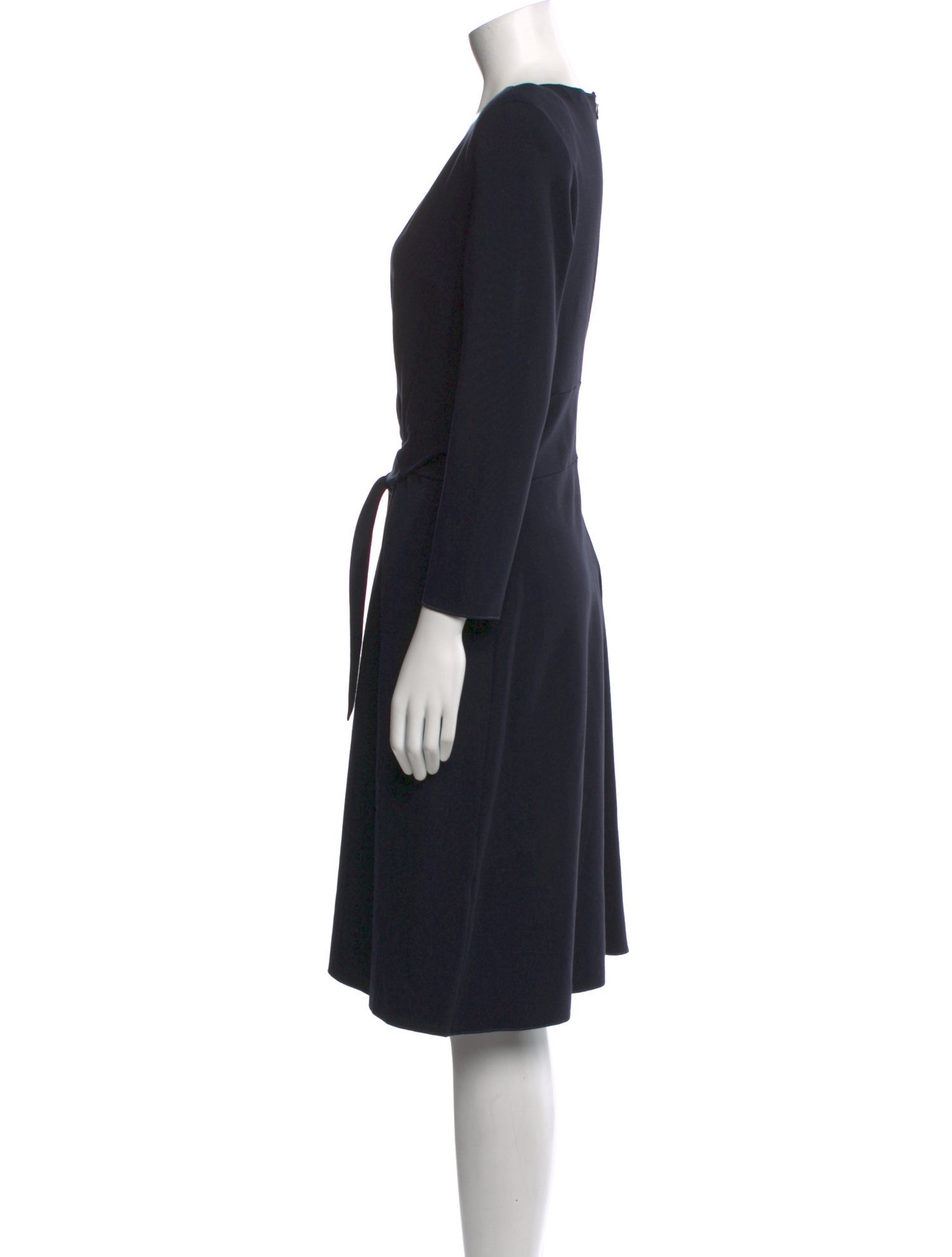 Emporio Armani Plunge Neckline Knee-Length Dress